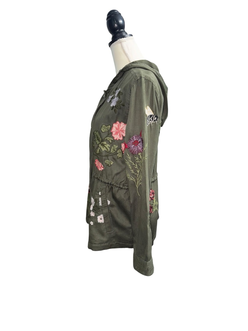 American Eagle Army Green Hooded Utility Jacket, Size X-Small - Picture 7 of 15